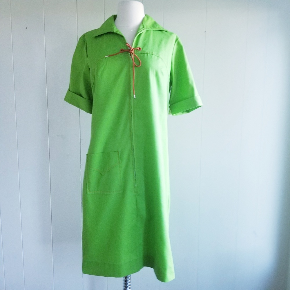 1960s NWT Penneys Stockton Green House Dress